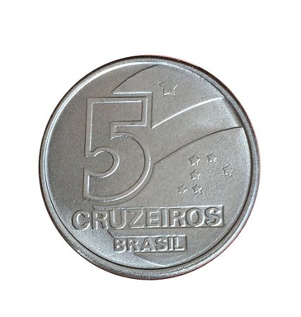 Moeda Antiga do Brasil 5 Cruzeiros 1990 - Salineiro