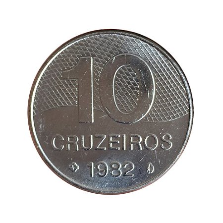 Moeda Antiga do Brasil 10 Cruzeiros 1982 - Integração Nacional