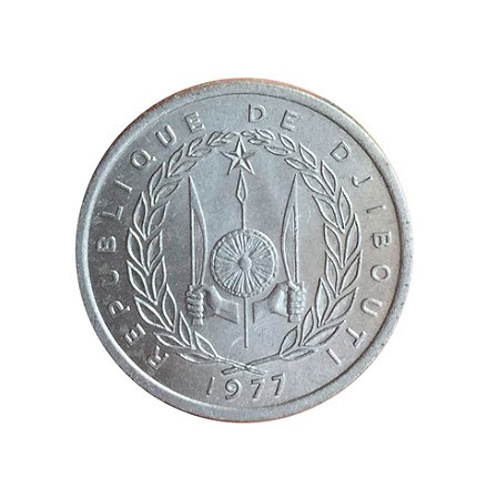 Moeda Antiga de Djibouti Franc 1977