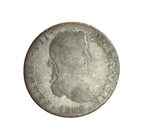 Moeda Antiga da Espanha 2 Reales 1832 S JB