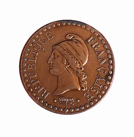 Moeda Antiga da França 1 Centime 1848 A