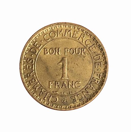 Moeda Antiga da França 1 Franc 1924