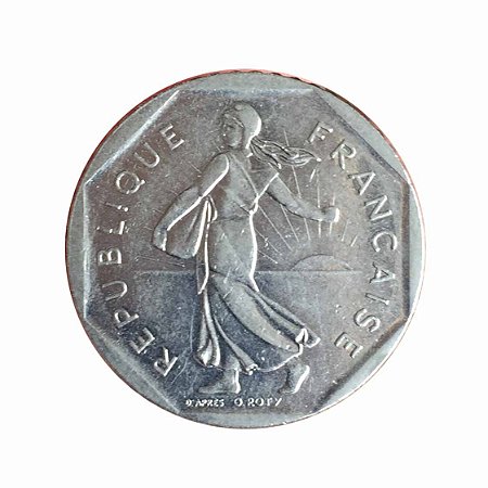 Moeda Antiga da França 2 Francs 1981