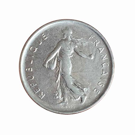 Moeda Antiga da França 5 Francs 1970