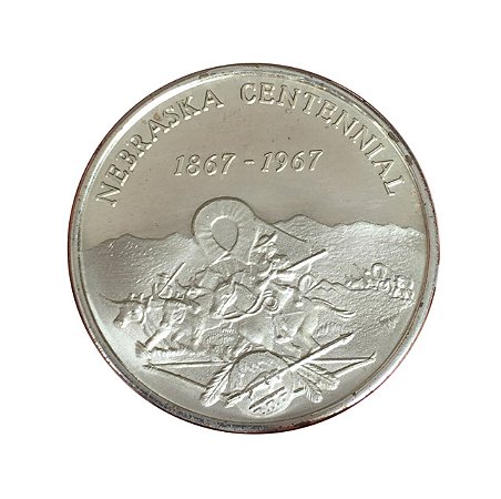 Token Antigo dos Estados Unidos 1967 - 100º Aniversário de Nebrasca (1867-1967)