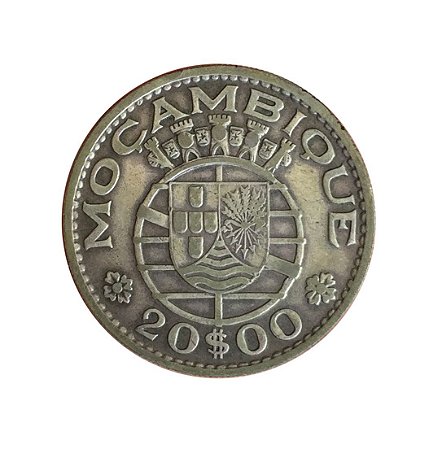 Moeda Antiga de Moçambique 20 Escudos 1960