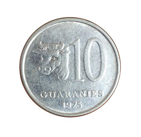 Moeda Antiga do Paraguai 10 Guaranies 1975