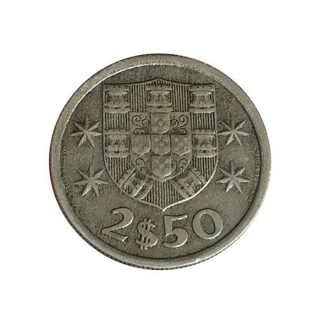 Moeda Antiga de Portugal 2,50 Escudos 1965