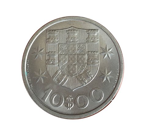 Moeda Antiga de Portugal 10 Escudos 1971