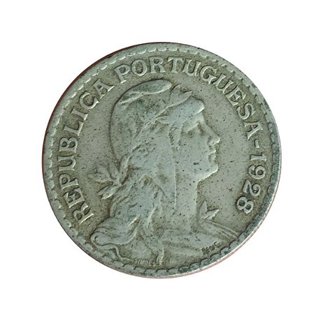 Moeda Antiga de Portugal 1 Escudo 1928
