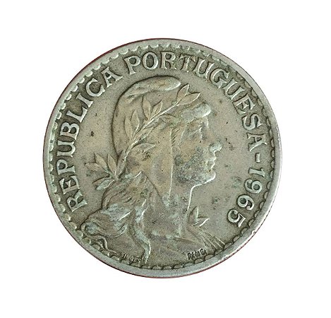 Moeda Antiga de Portugal 1 Escudo 1965