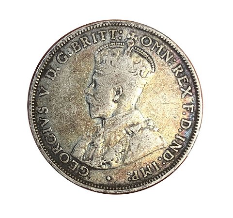 Moeda Antiga da Austrália Florin 1914 H