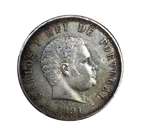 Moeda Antiga de Portugal 500 Réis 1891