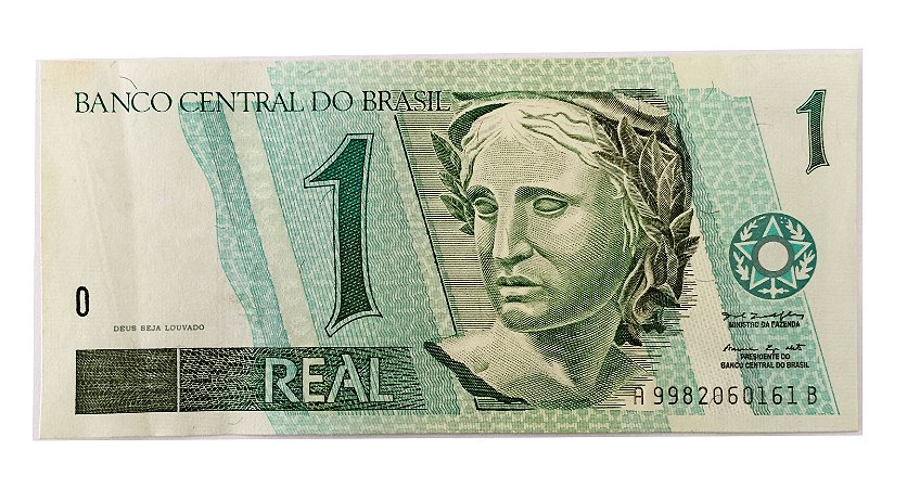 Cédula Antiga do Brasil 1 Real 1999
