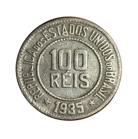 Moeda Antiga do Brasil 100 Réis 1935