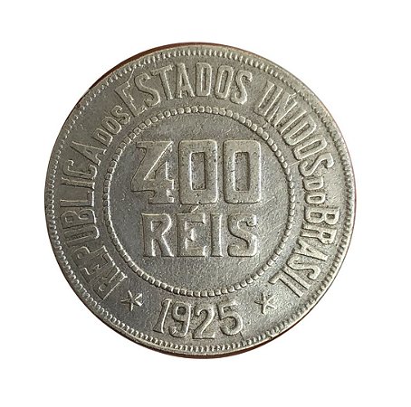 Moeda Antiga do Brasil 400 Réis 1925