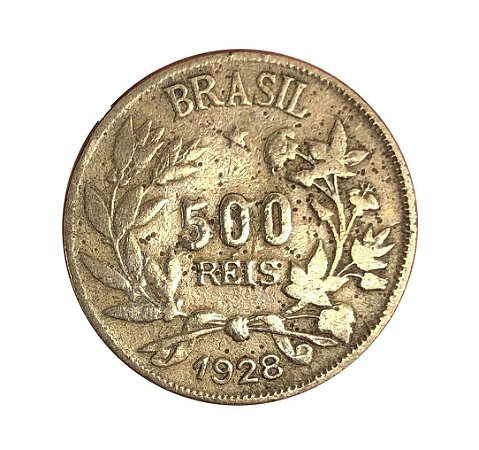 Moeda Antiga do Brasil 500 Réis 1928