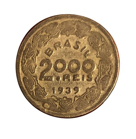 Moeda Antiga do Brasil 2000 Réis 1939 - Floriano Peixoto