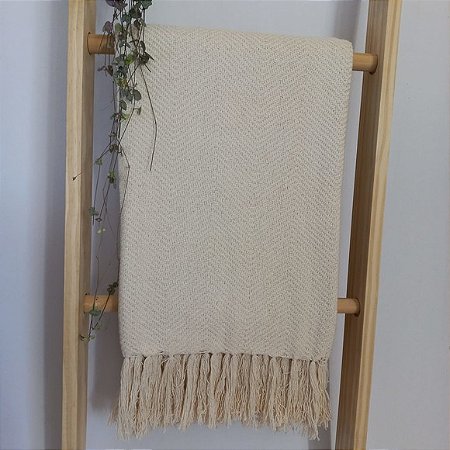 Manta Decorativa Boho  Escama em Algodão