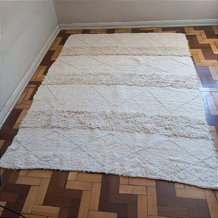 Tapete Artesanal Flufi em Puro Algodão Feito em Tear Manual