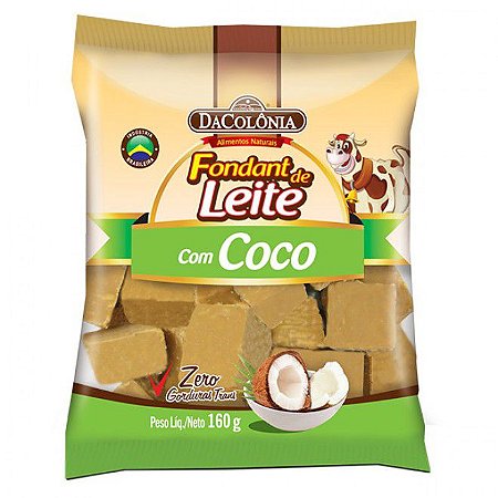Fondant de Leite com Coco DaColônia - Pacote 160g
