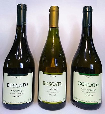 Kit de Vinhos Brancos da Boscato Cave - 3 garrafas 750ml