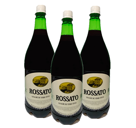 Vinagre Colonial de Vinho Tinto Rossato - Kit 03 garrafas 1,48L