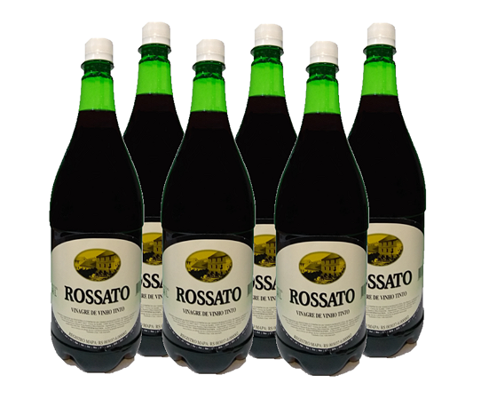 Vinagre Colonial de Vinho Tinto Rossato - Kit 06 garrafas 1,48L