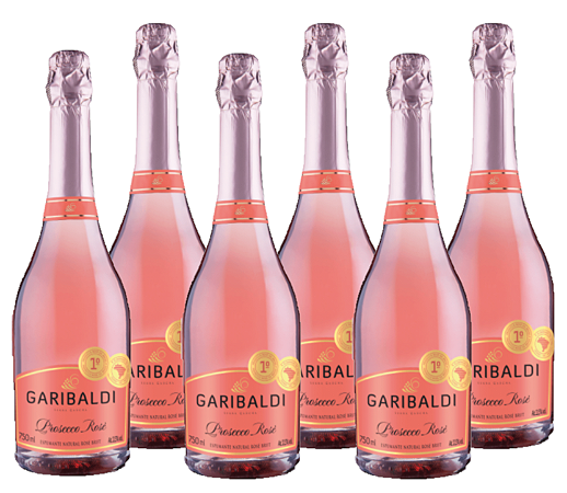 Espumante Prosecco Rosé Garibaldi - Kit 6 garrafas 750ml
