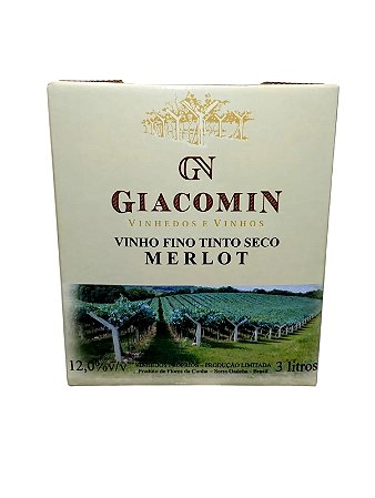 Vinho Merlot Giacomin - Bag 3L