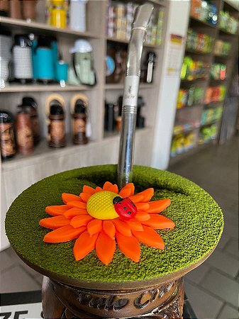 ENFEITE CHIMARRÃO BISCUIT FLOR LARANJA
