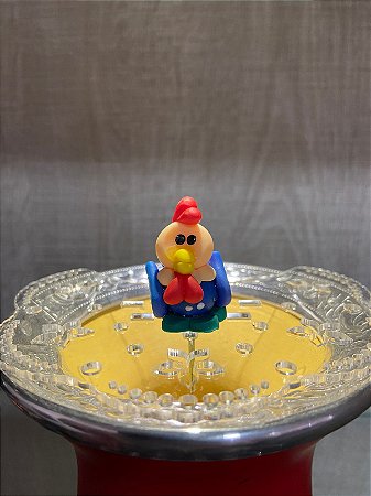 ENFEITE  CHIMARRÃO BISCUIT GALINHA AZUL