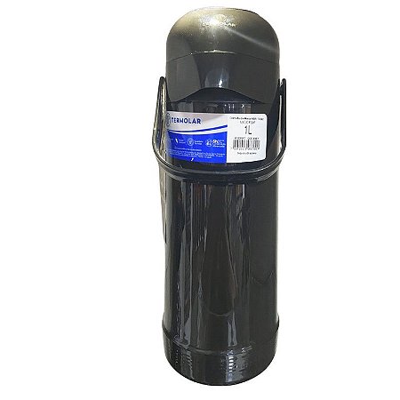 GARRAFA TÉRMICA TERMOLAR MAGIC PUMP 1L PRETA