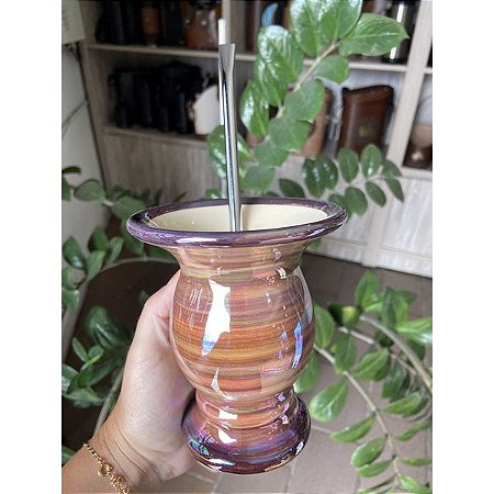 CUIA CERÂMICA MARROM LUSTRE