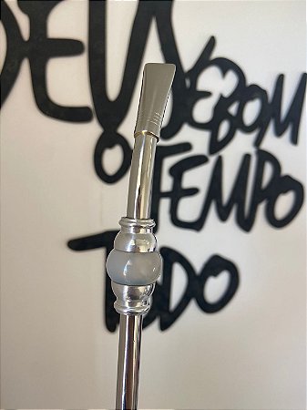BOMBA INOX 23CM DESMONTÁVEL PEDRA BRANCA ACOMPANHA ESCOVINHA PARA LIMPEZA