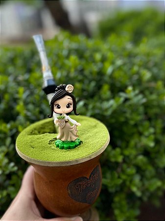 ENFEITE CHIMARRÃO BISCUIT PRENDA G MORENA