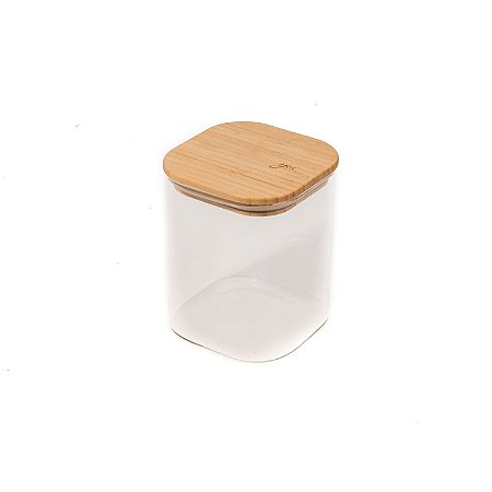 Pote Hermético com Tampa Bambu Quadrado 845ML YOI 811700094
