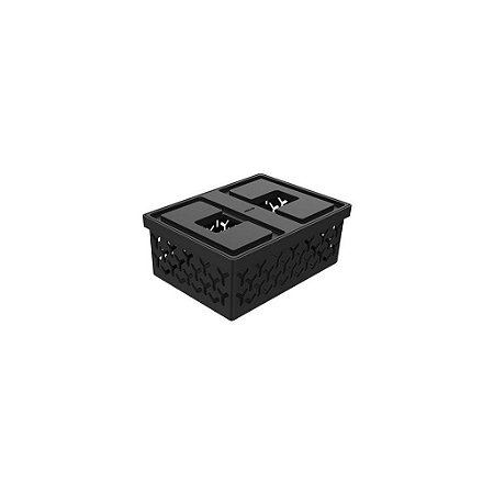 Cesto Organizador P com Tampa 21x15x8cm Crippa 1021