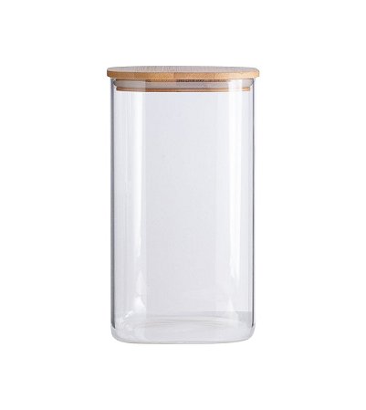 Pote de Vidro com Tampa de Bambu 1,4Litros OIKOS COZ01786NAT