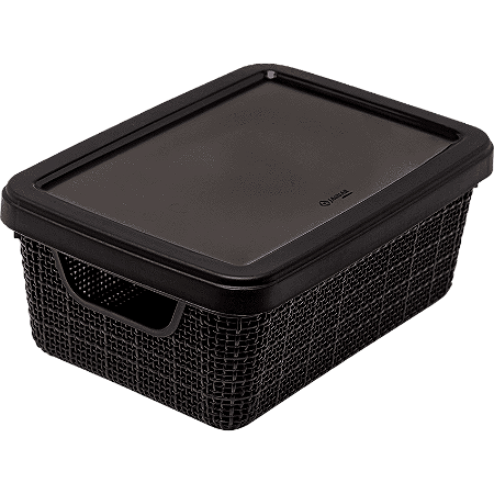 Caixa Org. Juta com Tampa (1,8L) 20x14x8cm - Jaguar 3126