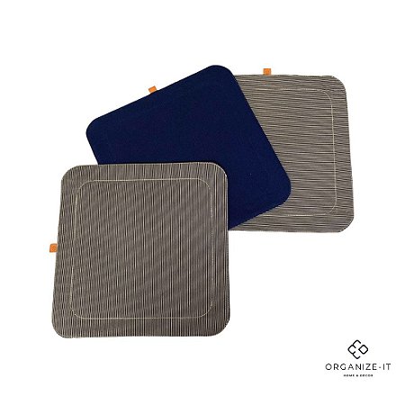 Jogo Americano Jeans Listrado Matelassado 35x35 1Un Organize-it 13270