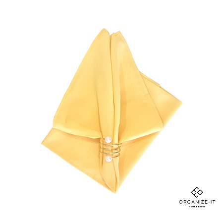 Guardanapo Amarelo Micro Fibra 42x42cm 1Un Organize-it 13461