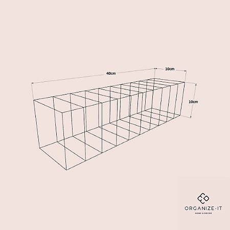 Colmeia Org. Invisível Gram 20 (P) 40x10x10cm - 39220