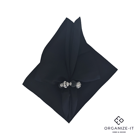 Guardanapo Liso Preto Tricoline 42 x 42cm (Mínimo 2 un.) - REF. 13407