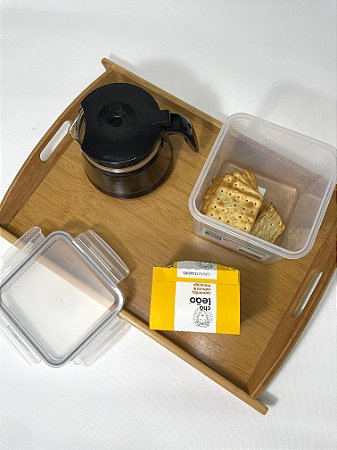 Bandeja de Bambu com Alça Grande 3x34x51cm Organize-it 22112