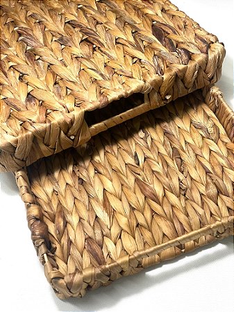 Bandeja de Papiro Quadrada Média 4x30x30cm Organize-it 21622