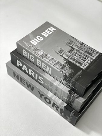 Conj. de Caixas Decorativas New York (P&B) Organize-it 01163