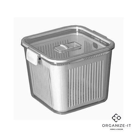 Pote Hermético Slim Multiuso Cinza 2.030ml - Paramount 1778