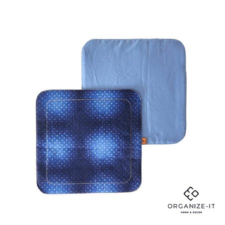 Jogo Americano Jeans com Bolinhas Matelassado 35x35 Organize-it 13275