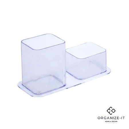 Porta Canetas Duplo Cristal 3030.H